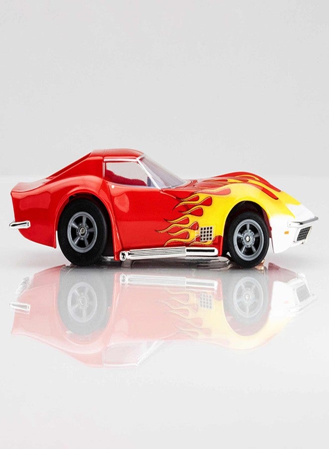 AFX 1970 Corvette Red/Yellow Wildfire HO Scale Slot Car - Image 3